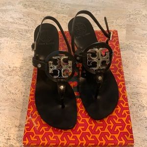 Tory Burch Holly heeled sandals black / silver